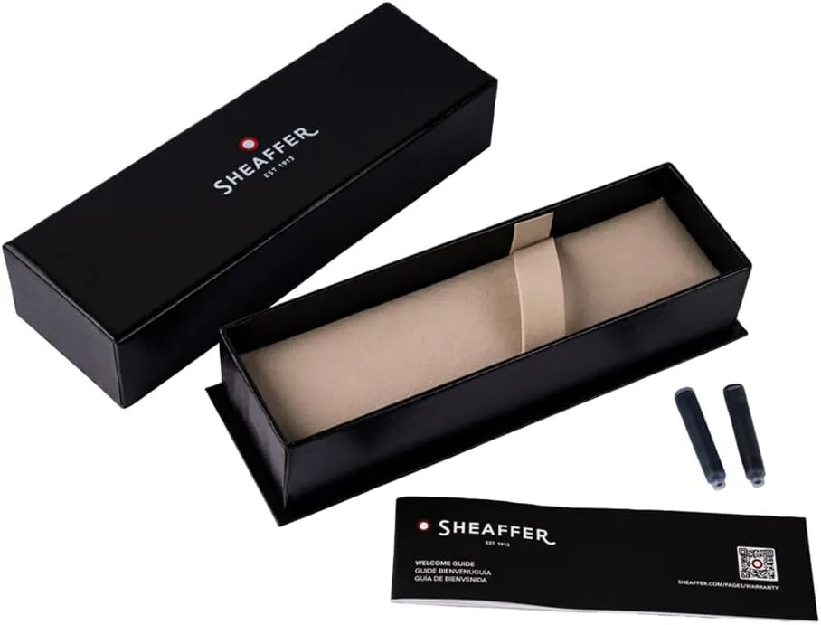 Sheaffer Pop Glossy Blue Fountain Pen with Chrome Trim and Medium Nib
