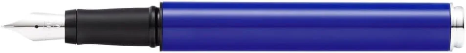 Sheaffer Pop Glossy Blue Fountain Pen with Chrome Trim and Medium Nib