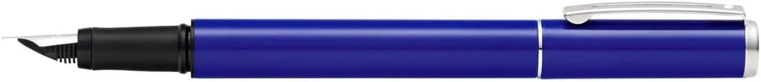 Sheaffer Pop Glossy Blue Fountain Pen with Chrome Trim and Medium Nib