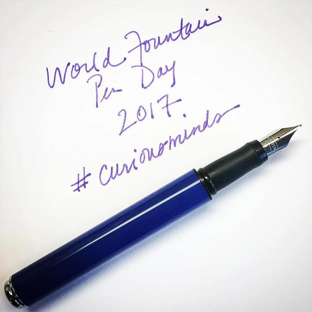 Sheaffer Pop Glossy Blue Fountain Pen with Chrome Trim and Medium Nib