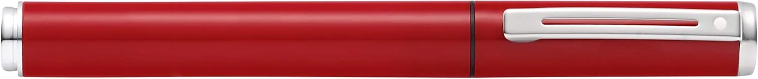Sheaffer Pop Glossy Red Fountain Pen with Chrome Trim and Medium Nib