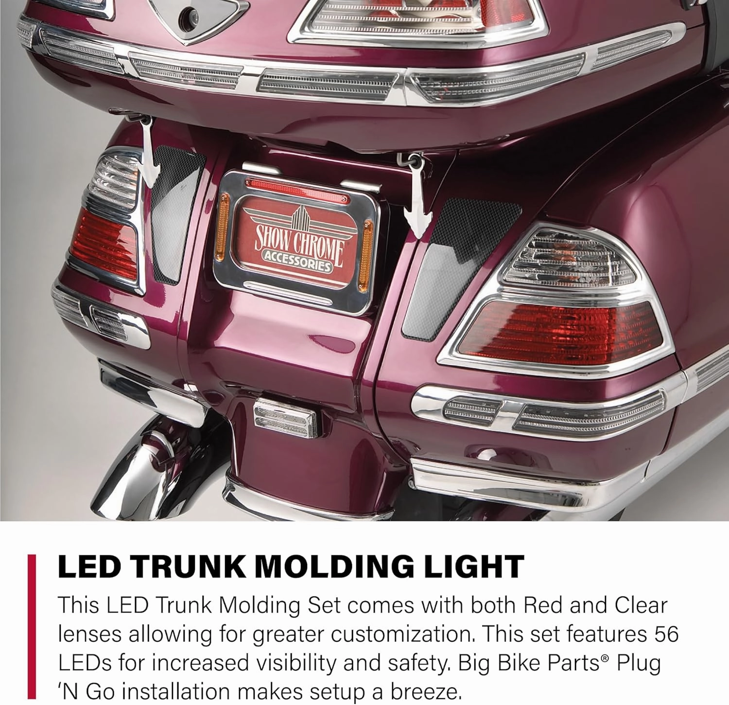 Show Chrome Accessories 52-701A Trunk Molding LED Light Set