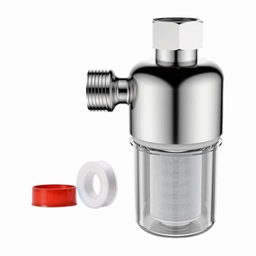 Shower Purifier Heat Resistant Water Purifier for Water Tap, 10cmx4cm, silver