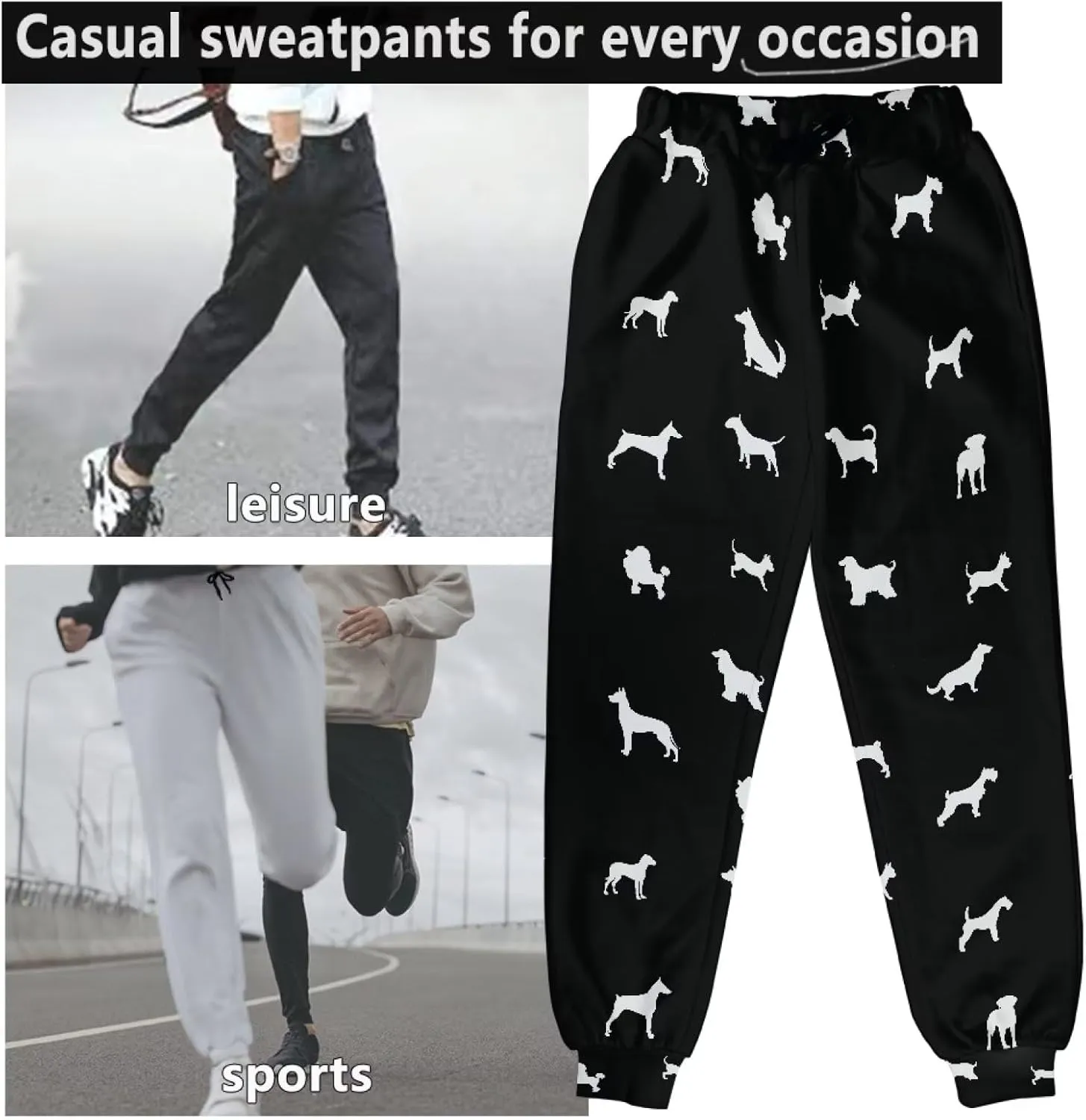 Showudesigns Women Sweatpants S-2XL Running Clothing with Pockets