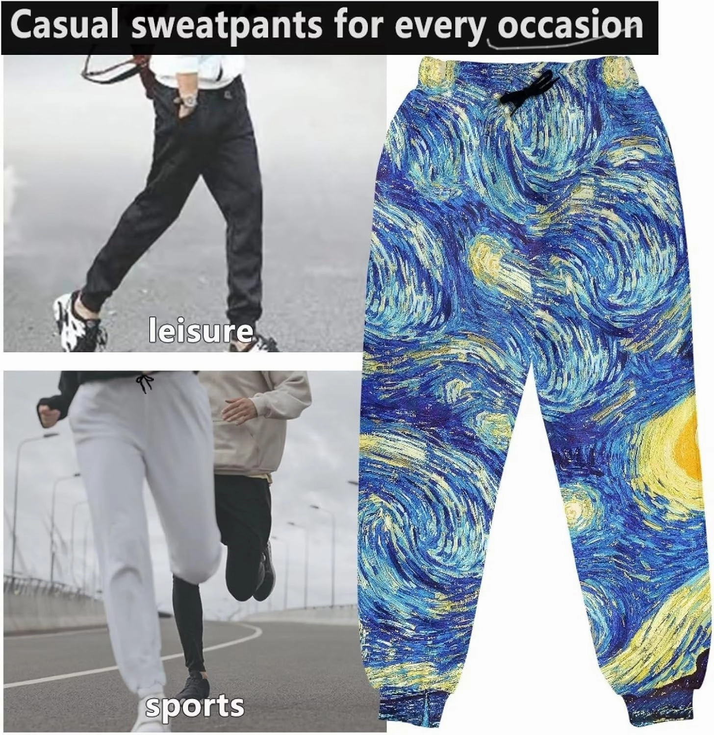 Showudesigns Women Sweatpants S-2XL Running Clothing with Pockets