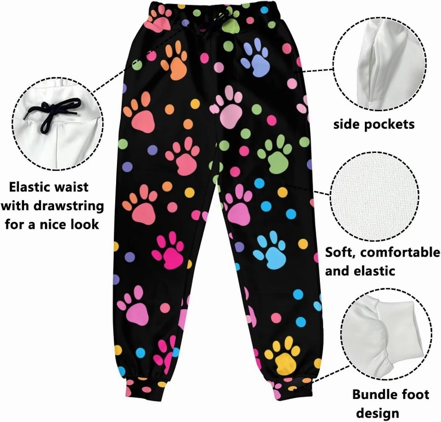 Showudesigns Women Sweatpants S-2XL Running Clothing with Pockets