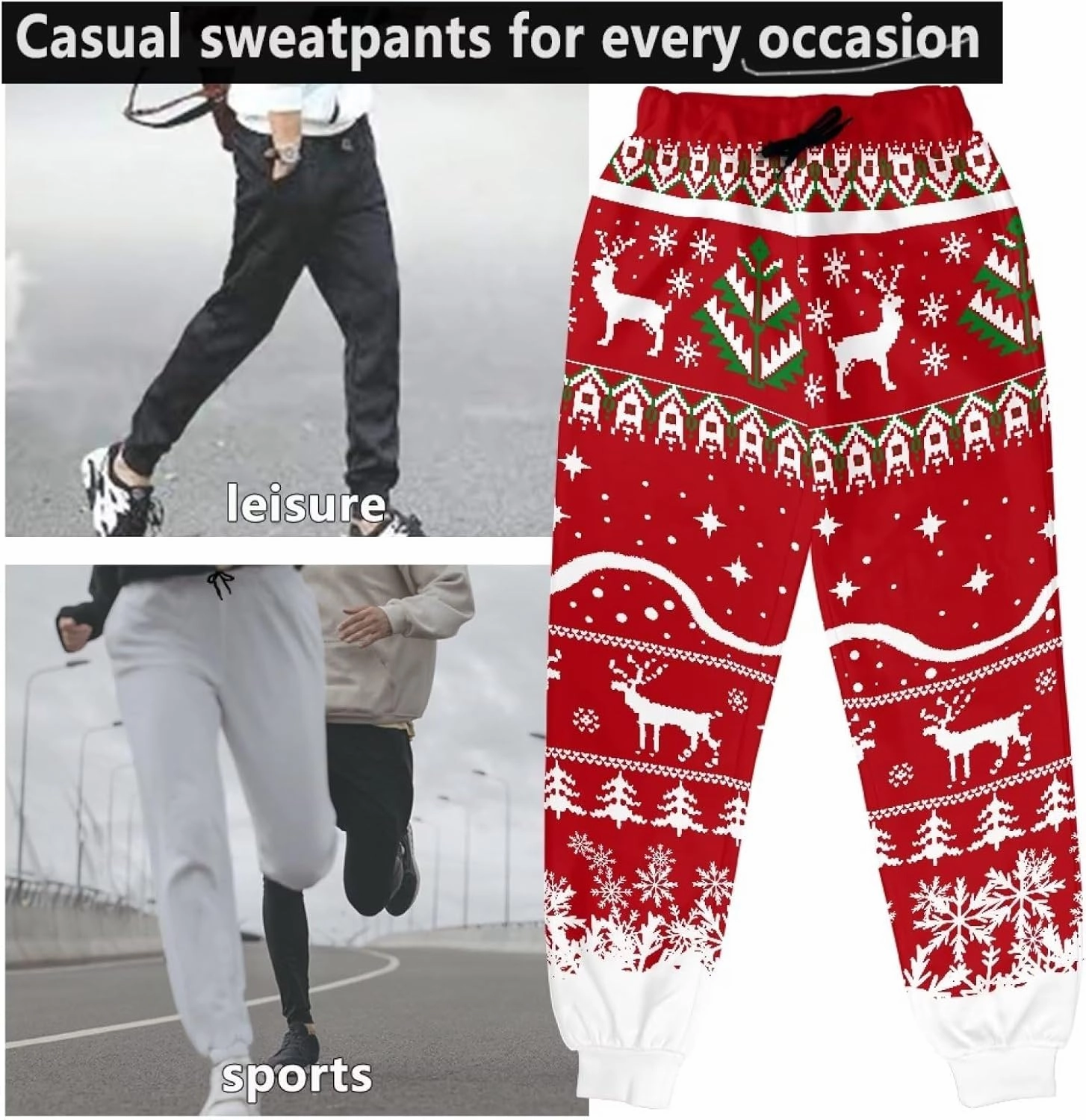Showudesigns Women Sweatpants S-2XL Running Clothing with Pockets