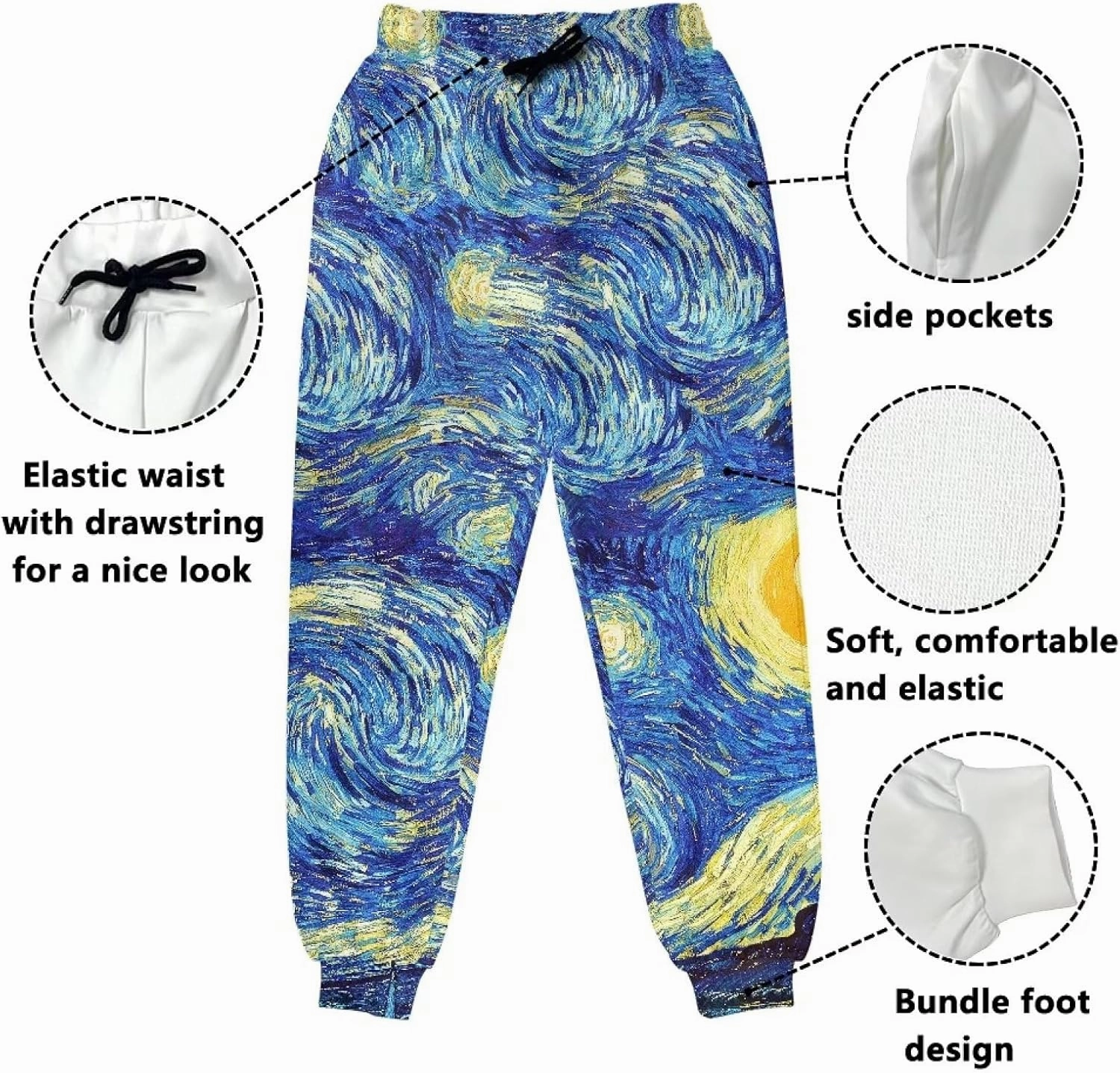 Showudesigns Women Sweatpants S-2XL Running Clothing with Pockets