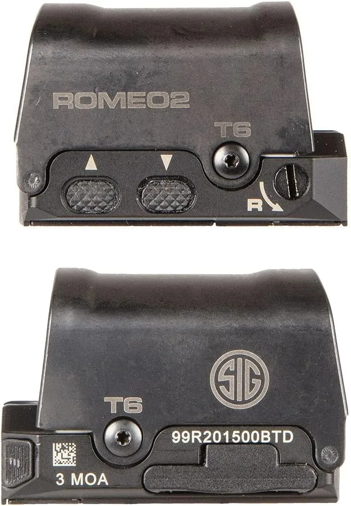 SIG SAUER ROMEO2 1x30mm High-Performance Mil-Spec Red Dot 7075 Aluminum Reflex Sight | 3, 6 MOA or Circle-Dot Reticle | Full/Half or Full Shroud | Can be Mounted to Any Sig Gun with The Pro Slide Cut