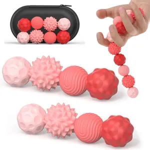 Silicone Magnetic Fidget Balls Toys, 8Pcs Attraction Textures Sensory Fidget Ball Toy with Silicone Shell for for Adults,Silent Desk Magnetic Stress Balls Fidget Toys