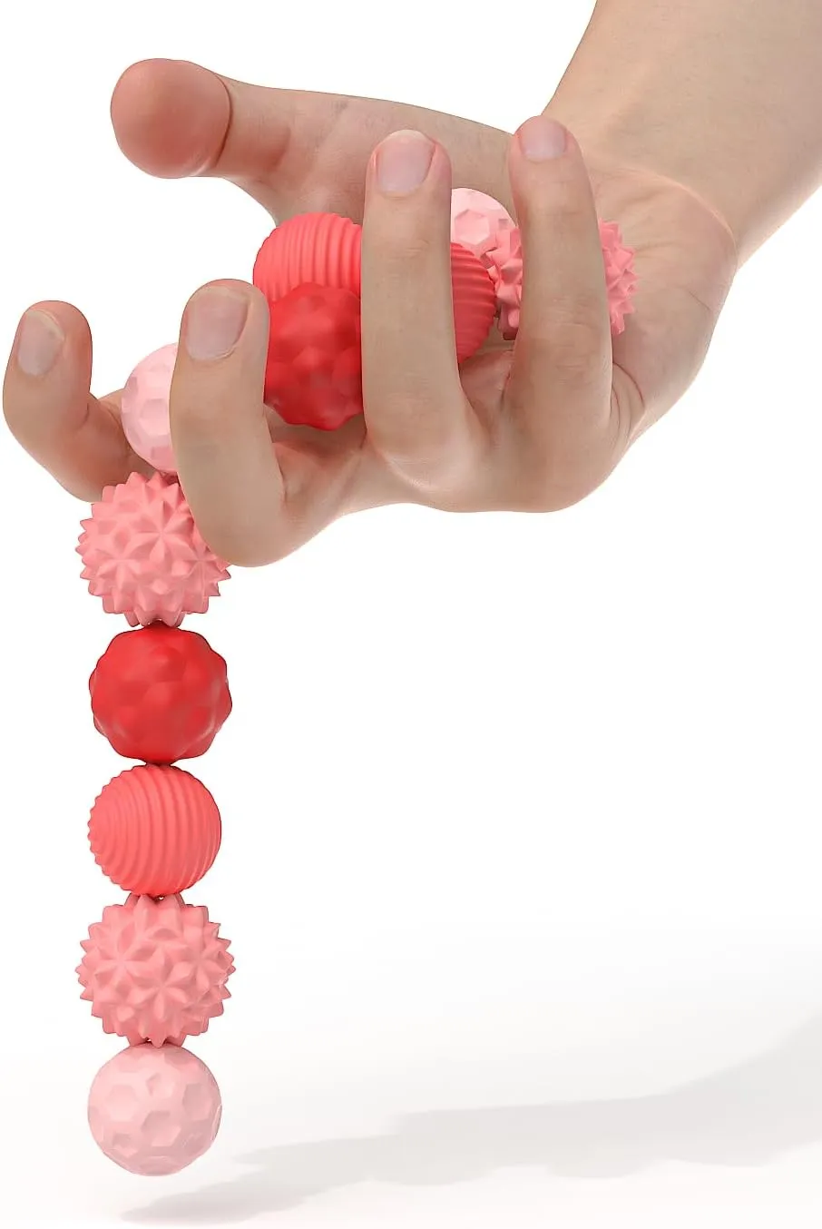 Silicone Magnetic Fidget Balls Toys, 8Pcs Attraction Textures Sensory Fidget Ball Toy with Silicone Shell for for Adults,Silent Desk Magnetic Stress Balls Fidget Toys