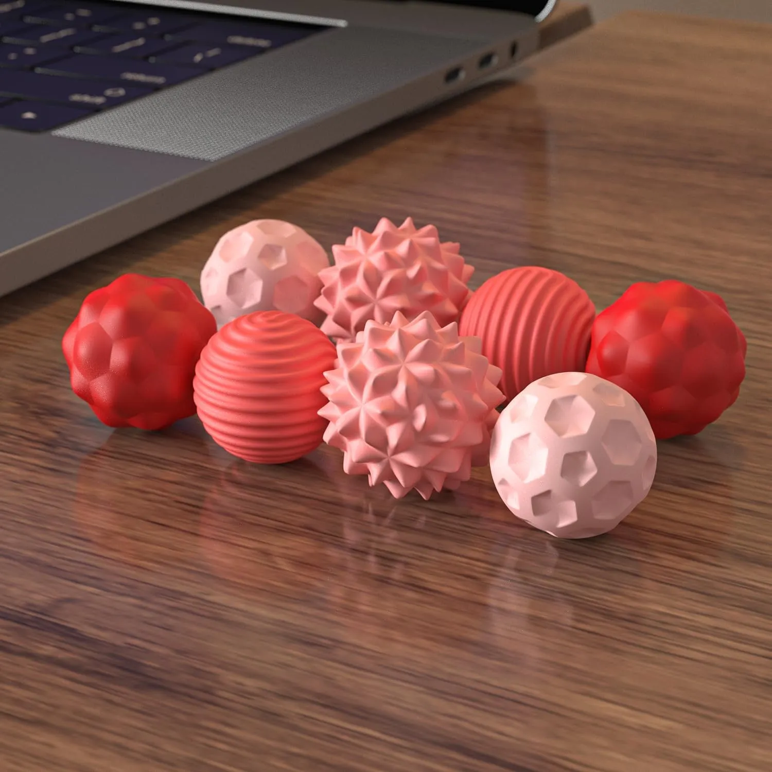 Silicone Magnetic Fidget Balls Toys, 8Pcs Attraction Textures Sensory Fidget Ball Toy with Silicone Shell for for Adults,Silent Desk Magnetic Stress Balls Fidget Toys