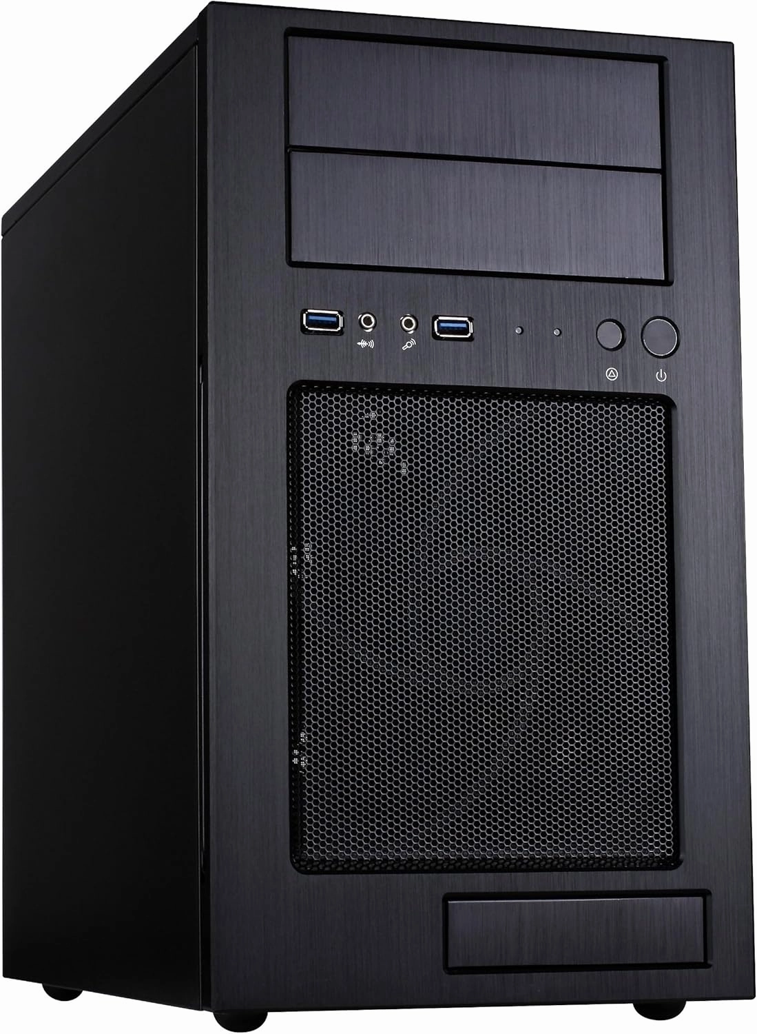 Silverstone Tek Micro-ATX Mini-DTX, Mini-Itx Mid Tower Computer Case with Aluminum Front Panel and Steel Body TJ08B-E-USA