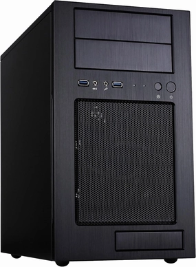 Silverstone Tek Micro-ATX Mini-DTX, Mini-Itx Mid Tower Computer Case with Aluminum Front Panel and Steel Body TJ08B-E-USA