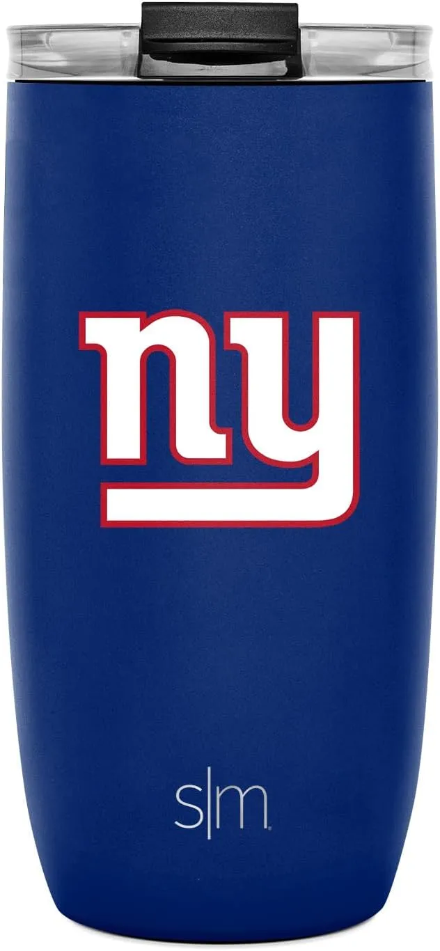 Simple Modern Officially Licensed NFL New York Giants 16oz Travel Coffee Tumbler with Flip Lid | Stainless Steel Cup | Football Gifts for Men, Women | Voyager Collection | New York Giants