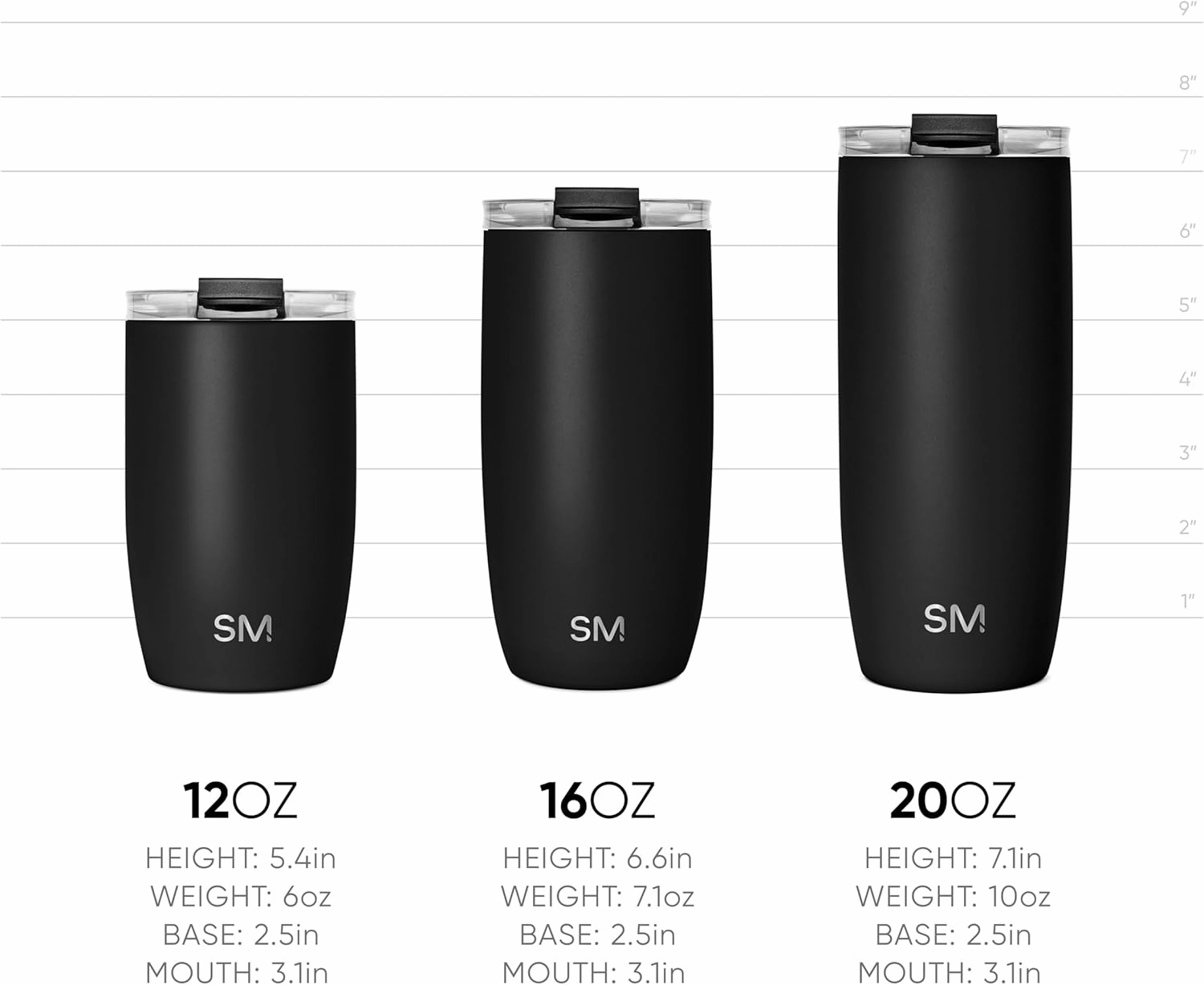 Simple Modern Travel Coffee Mug Tumbler with Flip Lid | Reusable Insulated Stainless Steel Cold Brew Iced Coffee Cup Thermos | Gifts for Women Men Him Her | Voyager Collection | 20oz | Forest