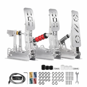 SIMSONN PRO Sim Racing Pedals PC - Pressure Sensor, 200KG Load Cell, Hydraulic Pedal (Curved Panel-P3)