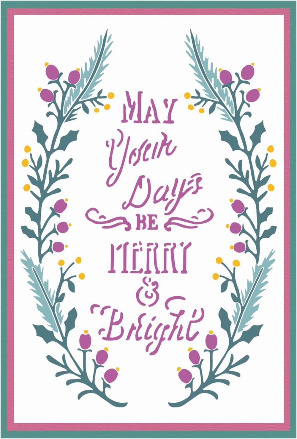 Sizzix A6 Layered Stencils Merry & Bright #3 by Jen Long