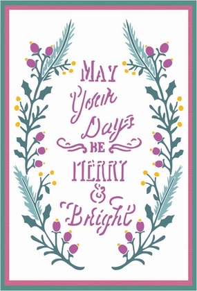 Sizzix A6 Layered Stencils Merry & Bright #3 by Jen Long