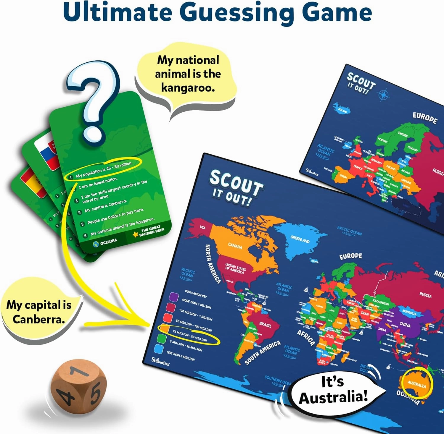Skillmatics Board Game - Scout It Out, Guessing & Trivia Game for Families, Educational Toys, Card Games for Kids, Teens and Adults, Gifts for Boys and Girls Ages 7, 8, 9 and Up