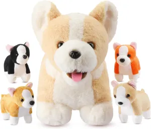 Skylety 5 Pcs Dog Stuffed Animal Puppy Stuffed Animal with Babies Inside 1 Big Mommy with 4 Mini Baby Cute Soft Puppies for Children Birthday Party Adopt a Dog Party Favors(Corgi)