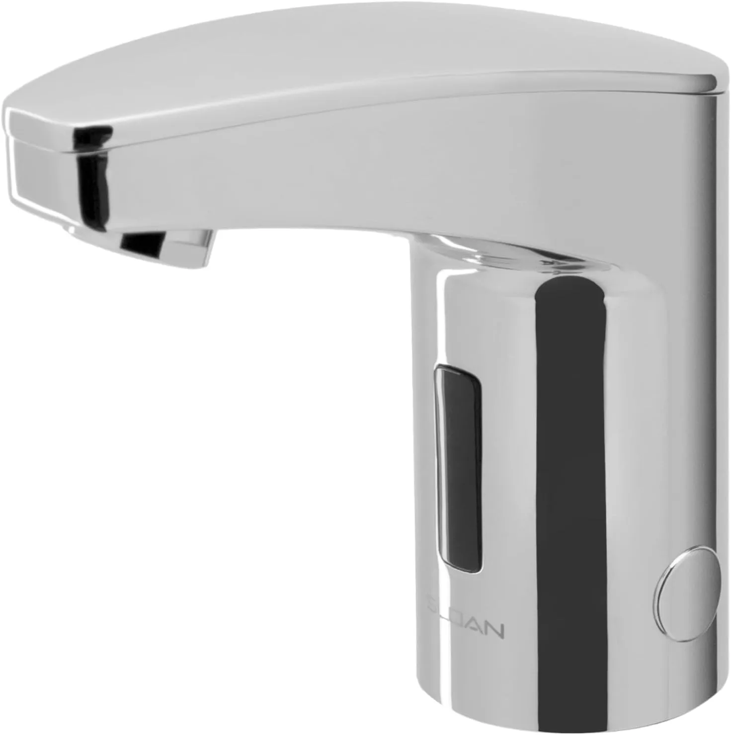 Sloan Optima EAF-350 Sensor Activated Touch-Free Faucet, Commercial Grade with Mounting Hardware - 0.5GPM Battery-Powered Deck-Mounted Mid Body, Polished Chrome Finish, 3335110