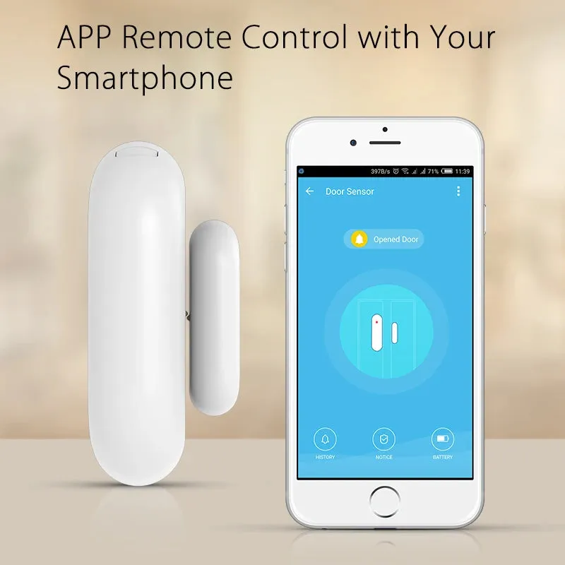 Smart Door Open Sensor Eu Window Sensor Magnetic Z-wave Plus Door Sensor Window Security Sensor 868.4mhz Contact Sensor Detector