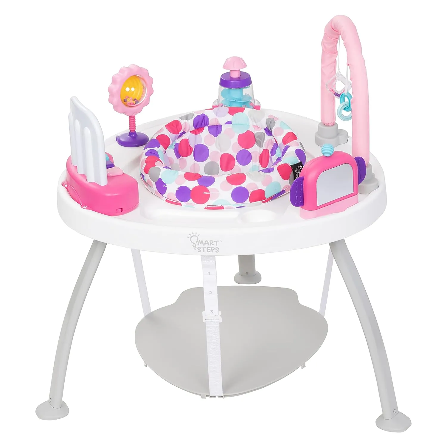 Smart Steps® 3-in-1 Bounce N' Play Activity Center Plus with STEM Learning Toys, Princess Pink