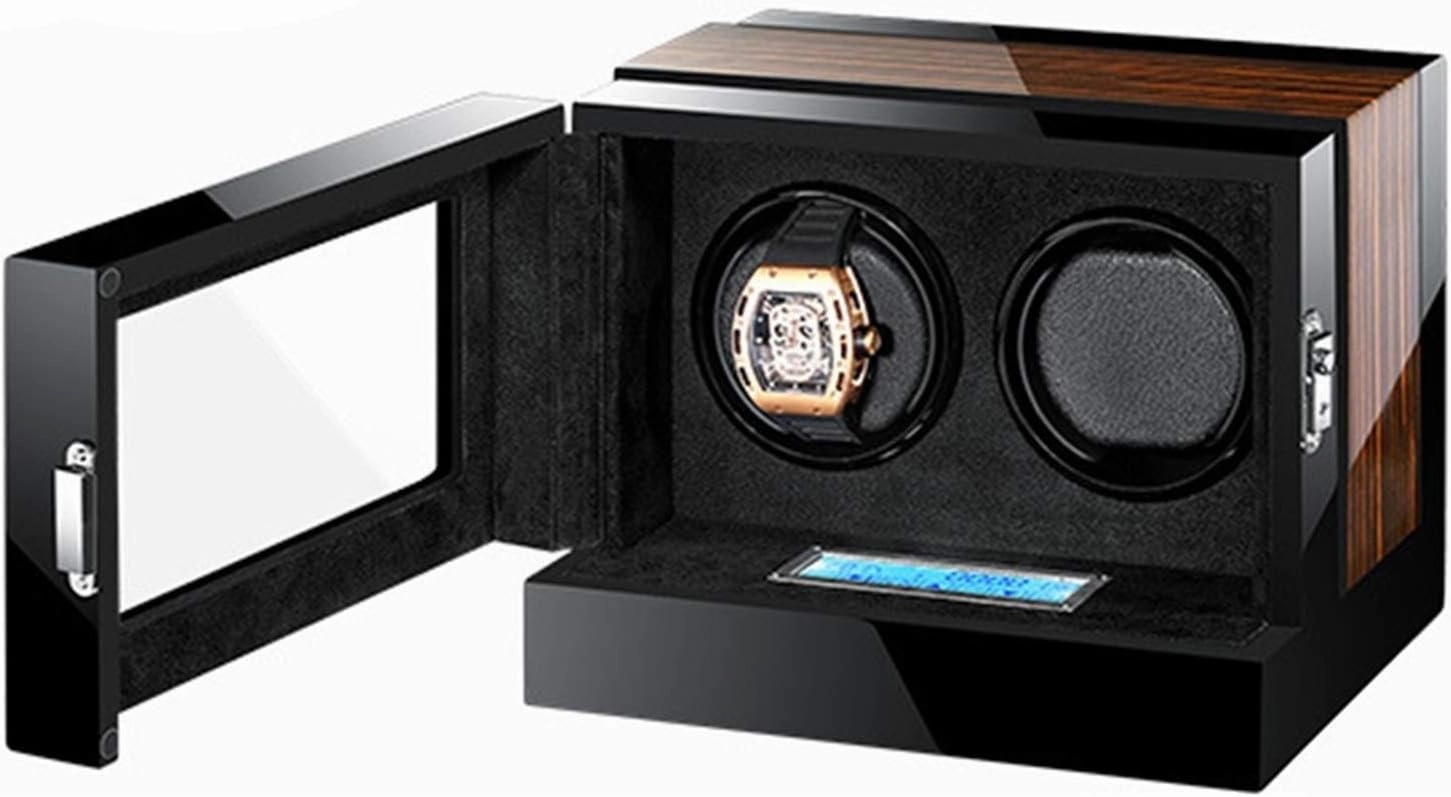 Smart Touch Screen Box LCD Display with Clockwise Or Anticlockwise Silent Motor Fit Most Mechanical Watch Watch Storage Boxes (Color :  0) (24 0)