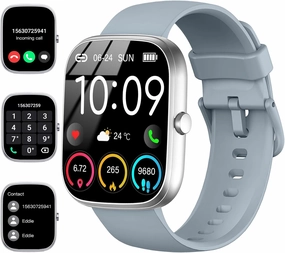 Smart Watch for Men Women (Answer/Make Call), 2024 HD 1.91"Smartwatch Fitness Activity Tracker, 110  Sports IP68 Waterproof, Heart Rate/Sleep Monitor/Pedometer/Calories, Fitness Watch for Android iOS
