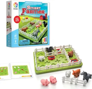 SmartGames Smart Farmer Board Game, a Fun, STEM Focused Cognitive Skill-Building Brain Game and Puzzle Game for Ages 4 and Up