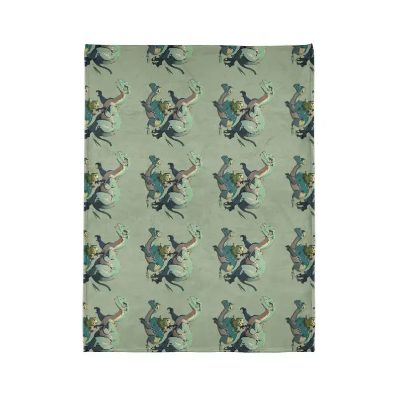 Snuggle Up with a Cute Dinosaur Soft Polyester Blanket