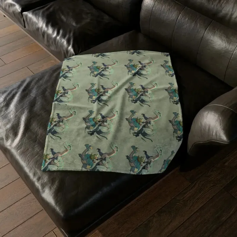 Snuggle Up with a Cute Dinosaur Soft Polyester Blanket
