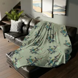 Snuggle Up with a Cute Dinosaur Soft Polyester Blanket