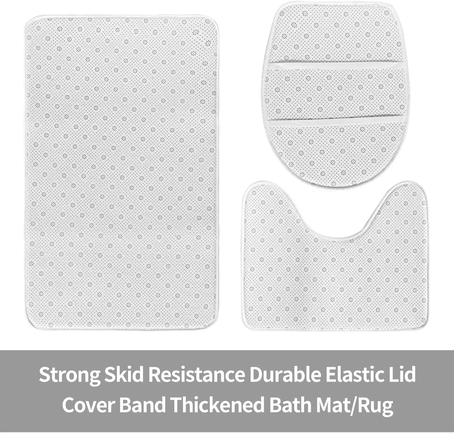 Soft and Comfortable Flannel Bathroom Non Slip Rugs,Super Absorbent Anti-Skid Carpet 3 Pieces/Set Bright Sunrise