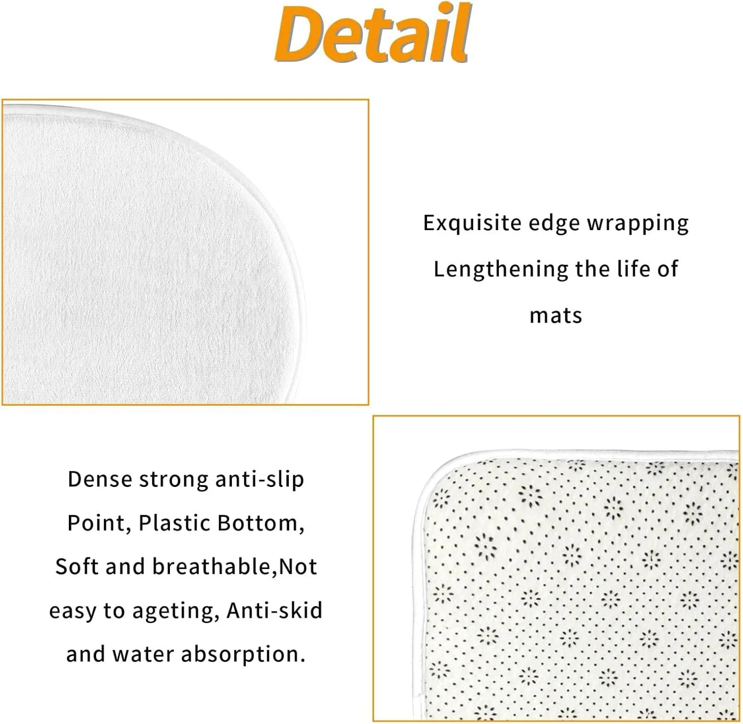 Soft and Comfortable Flannel Bathroom Non Slip Rugs,Super Absorbent Anti-Skid Carpet 3 Pieces/Set Bright Sunrise