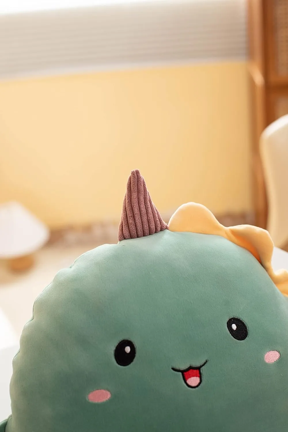 Soft Dinosaur Plush Hugging Pillow Cute Green Dinosaur Stuffed Animal Plushies Toy Dinosaur Unicorn Kids Stuffed Animals Plush Toys for Birthday, Valentine, Christmas 16 Inch