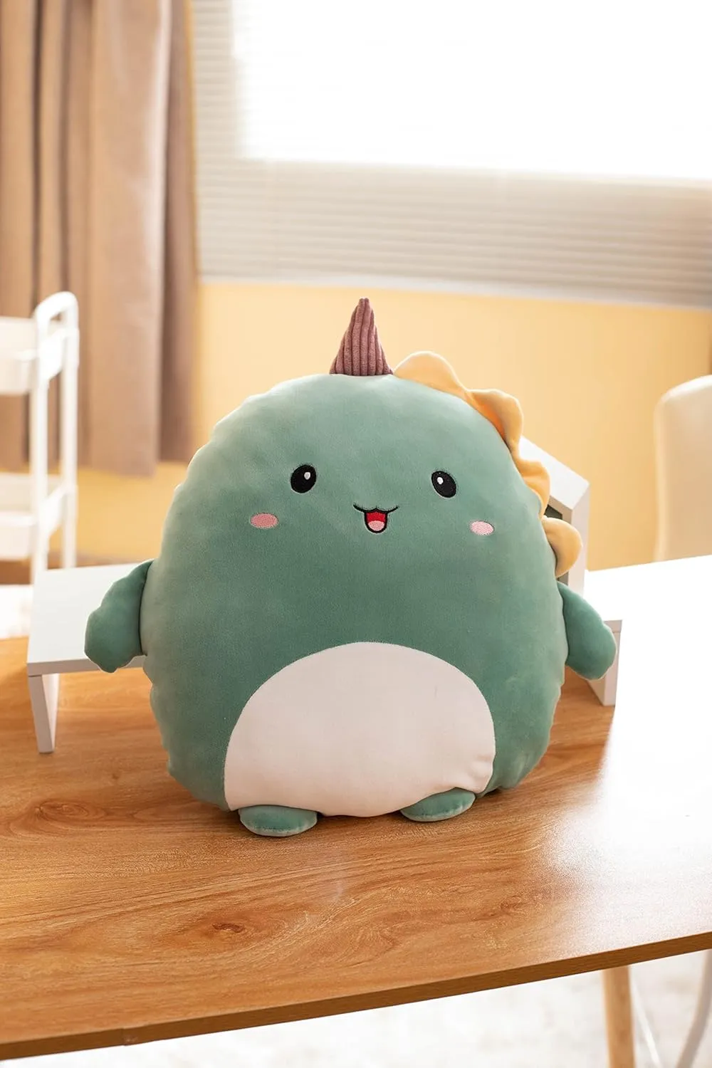 Soft Dinosaur Plush Hugging Pillow Cute Green Dinosaur Stuffed Animal Plushies Toy Dinosaur Unicorn Kids Stuffed Animals Plush Toys for Birthday, Valentine, Christmas 16 Inch