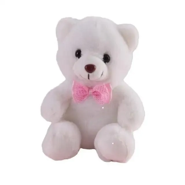 Soft Plush Doll, Light Up LED Teddy Bear Stuffed Animals, Mini Glow Bear Plush Toy Creative Colorful Glowing Teddy Bear Doll Gifts for Bedroom, Kids, Baby, Valentine - Pink