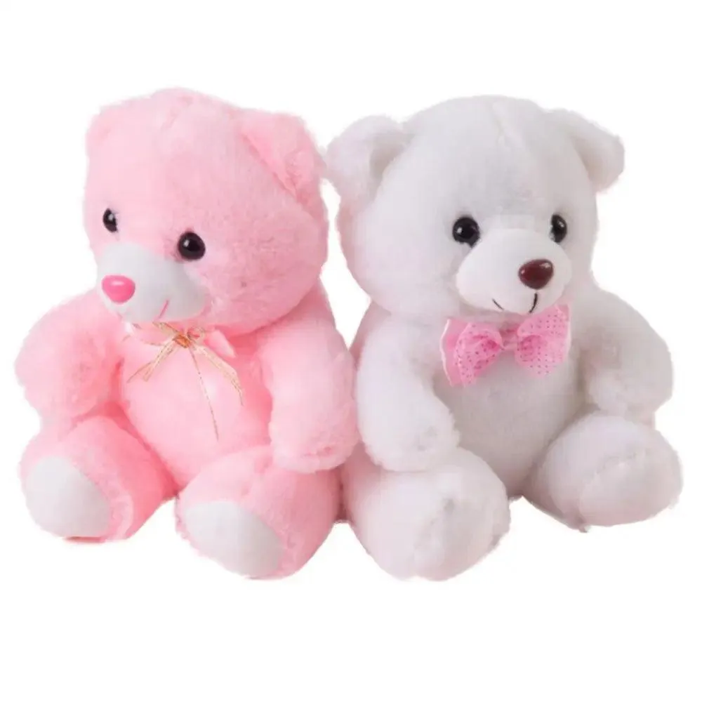 Soft Plush Doll, Light Up LED Teddy Bear Stuffed Animals, Mini Glow Bear Plush Toy Creative Colorful Glowing Teddy Bear Doll Gifts for Bedroom, Kids, Baby, Valentine - Pink