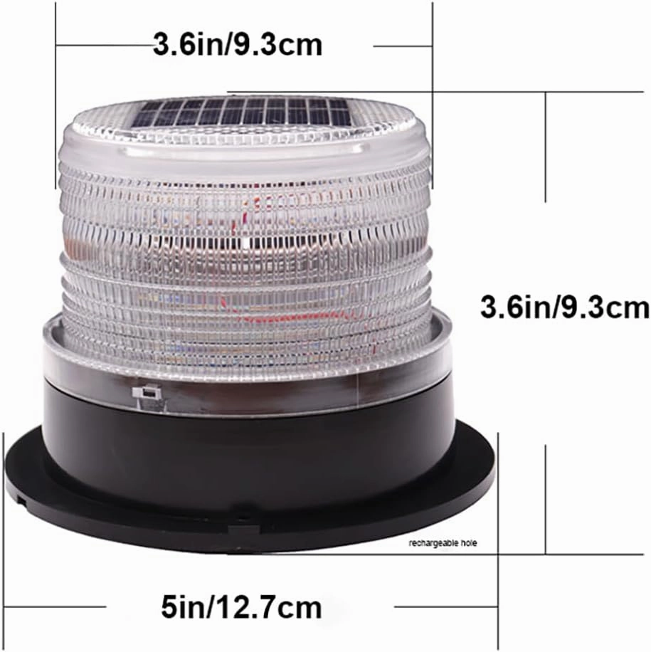 Solar Boat Lights - LED Sos Anchor Light, Waterproof, And Dustproof Marine Navigation Light For Boats, Yachts, And More (Red and blue light)