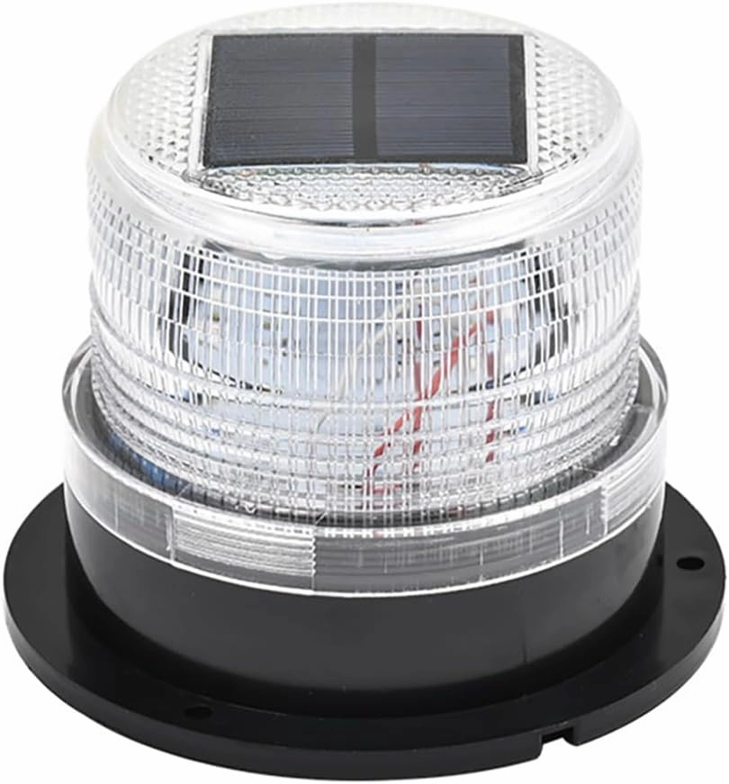 Solar Boat Lights - LED Sos Anchor Light, Waterproof, And Dustproof Marine Navigation Light For Boats, Yachts, And More (Red and blue light)