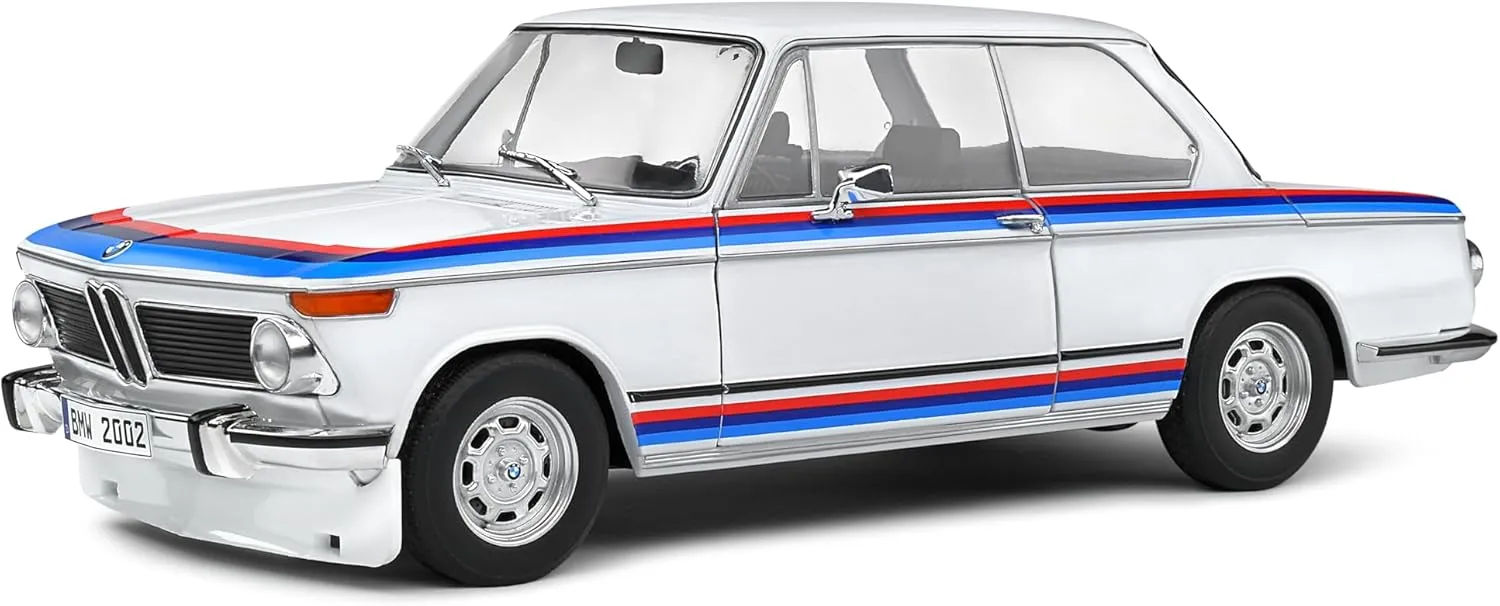 Solido BMW 2002 Tii Turbo Evocation White – 1:18 Diecast Model Classic Motorsport-Inspired Collectible