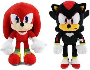 Sonic Plush Doll,The Hedgehog 2 The Movie Knuckles Toy, Shadow Stuffed Animals Plush Pillow, Gift for Kids (2Pcs StyleA)