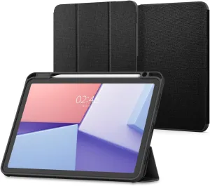 Spigen for iPad Air 11 Inch Case M3/M2 (2025-2024), 10.9 Inch 5th/4th Generation Case (2022/2020), Urban Fit Protective Premium Fabric Tri-Fold Cover with Pencil Holder, Black