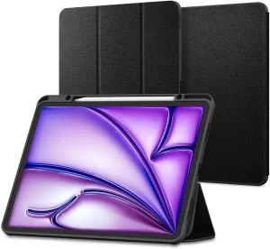 Spigen for iPad Air 13 Inch Case M3 (2025), iPad Air 13 Inch Case M2 (2024), Urban Fit Protective Premium Fabric Tri-Fold Cover with Pencil Holder, Black