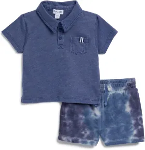 Splendid boys Ripple Tie Dye Short-sleeve and Shorts Set
