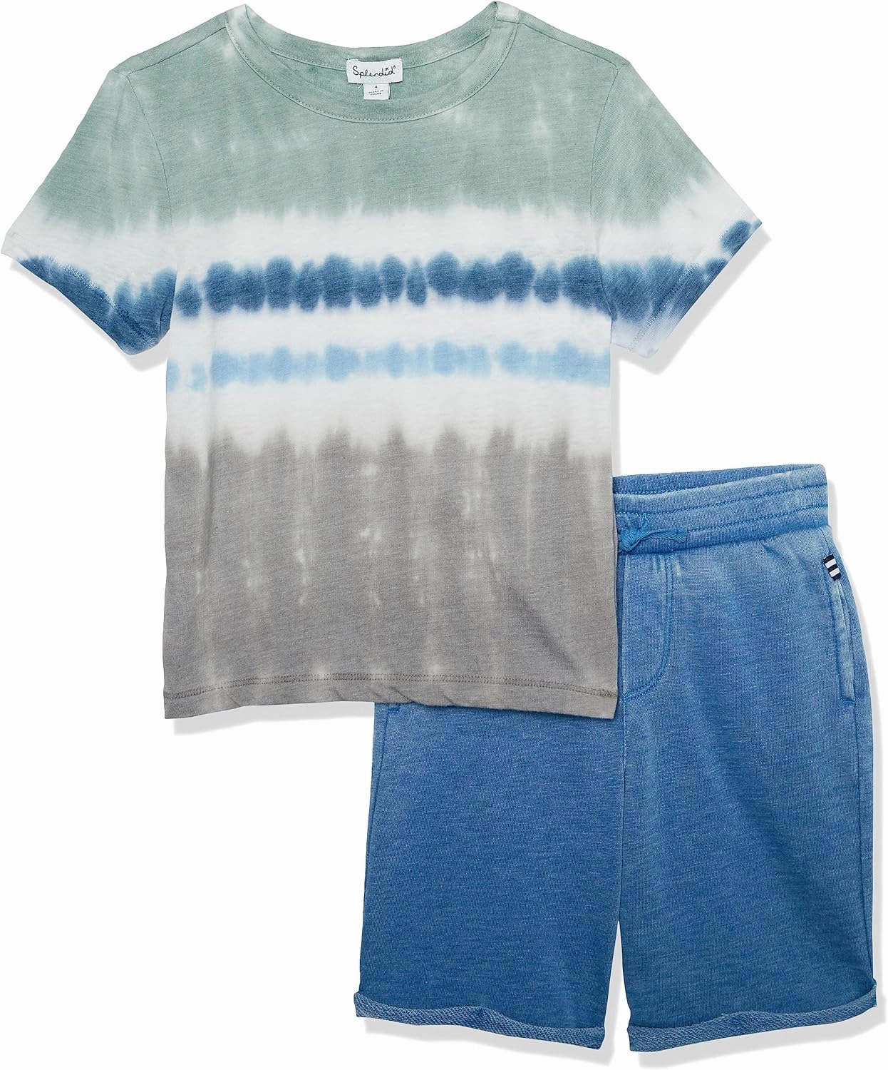 Splendid baby-boys Kids Blue Surf Tie Dye Short Sleeve Set