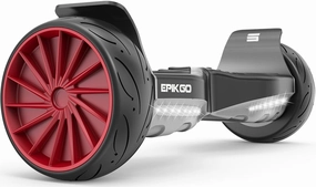SPORTS PLUS Balance Board Self Hover Smart Boards w/Speaker Self Balancing Scooter, All-Terrain 8.5” Wheels, 400W Dual-Motor, LG Smart Battery, Hoover Over Tough Roads,Racing Red,EG000024