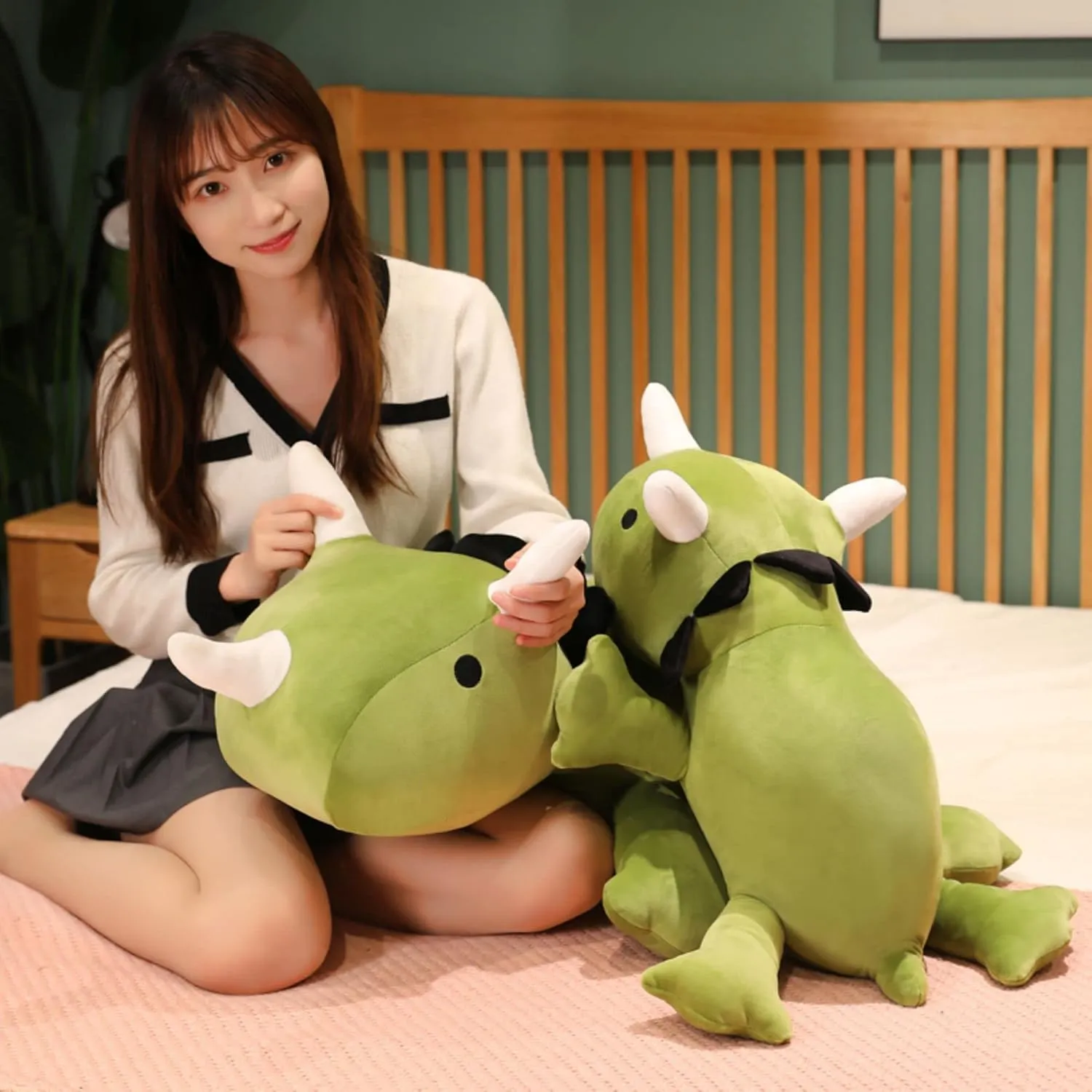 SQEQE Weighted Dinosaur Plush, Weighted Dinosaur Stuffed Animal, Weighted Dinosaur Plushies Weighted Dino Pillow Toy Gift for Kids Adults 9.8 Inch, 0.8 Lbs